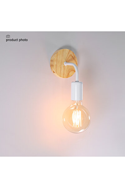 choice2 Without bulb White Vintage Hemp Rope Wall Lamp Wood Wall Lamp E27 110...