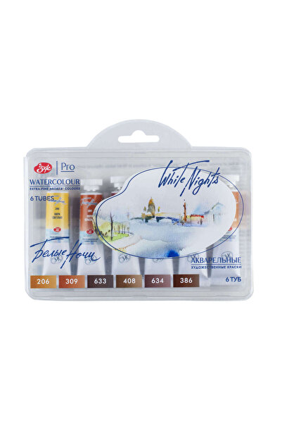 ST. PETERSBURG White Nights Extra-Fine Tüp Sulu Boya Seti 10 ml 6lı Naturel E...