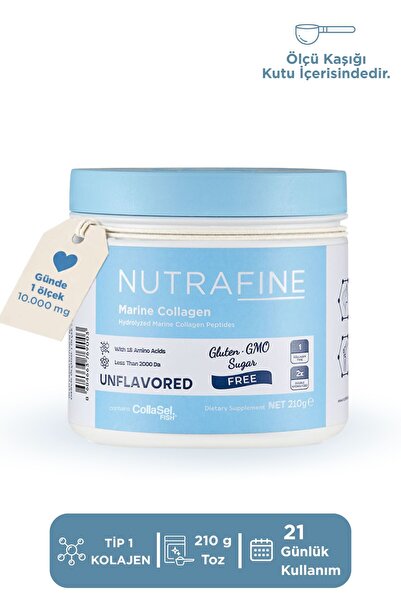 Nutrafine Marine Collagen Doğal %100 Çifte Hidrolize Tip 1 Klinik Çalışmalı B...