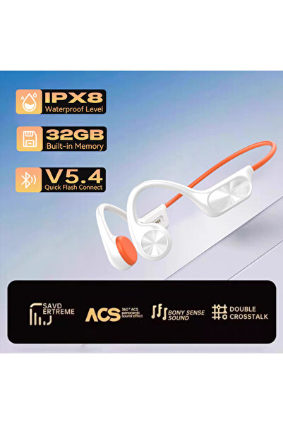 Choice3 سماعات رأس لاسلكية للسباحة X7Pro PearlWhite الجديدة بتقنية التوصيل ال...