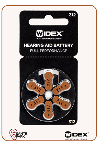 WİDEX İsitme Cihazi Pili - 1 Paket 312 Pil - Kulak Cihazi Pili - İsitme Cihazi Pili 312