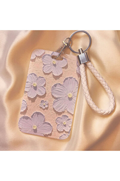 Choice card sleeve1 Oil Painting Flower Rice Card Sleeve Campus Student Card ...