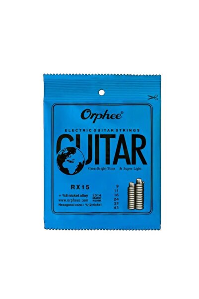 Orphee أوتار جيتار كهربائي RX15 RX15 17 19 مصنوعة من سبائك النيكل وخفيفة الوز...