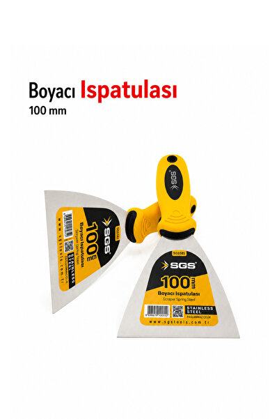 SGS SPATULA 10 cm Boyacı Sıvacı Ispatulası Paslanmaz Çelik 1 Adet