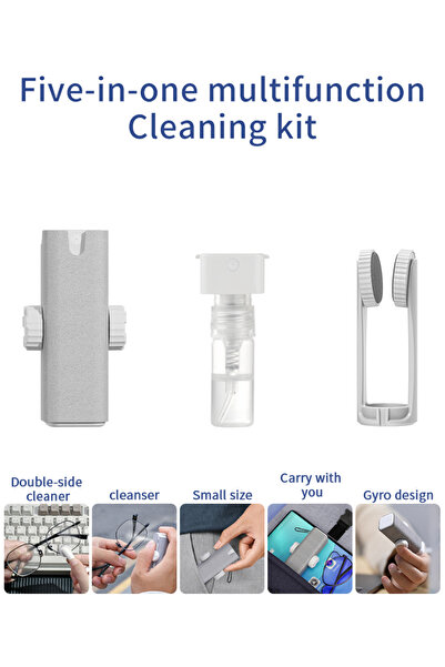 Choice white 5in1 Eyeglass and Mobile Phone Screen Cleaning Set, Dust Removal...