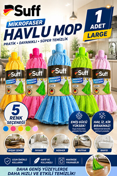 Suff Mikrofiber Büyük Boy Havlu Mop (90X64CM) Mix Renk