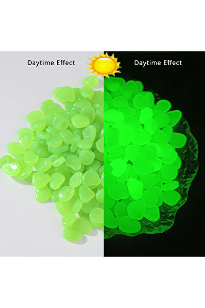 Choice1 green 100PCS Luminous Stone Garden Fish Tank Landscape Glow-in-the-Da...
