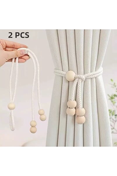 Choice Beige 2PCS 2PCS Modern Minimalist Design Curtain Straps Hanging Balls ...