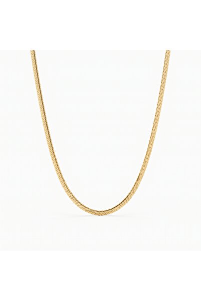 Snartun قلادة نسائية من CM Jewelry Gold Burgu Chain مقاس 45 سم من الفولاذ الم...
