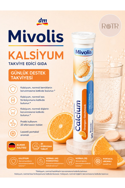 mivolis Efervesan vitamin tabletleri Mivolis Kalsiyum, 20 adet. Almanya