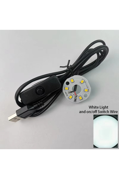 Choice5 مصابيح LED بيضاء وسوداء دافئة اللون، تعمل بجهد 5 فولت تيار مستمر وقوة...