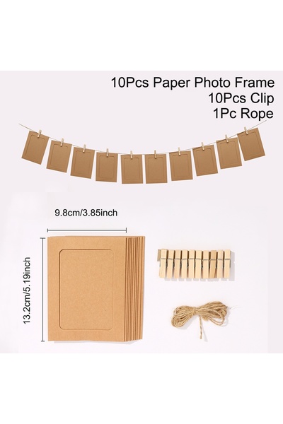 Choice Brown Photo Frame Clip Photo Wall Happy Birthday Banner Wedding Annive...