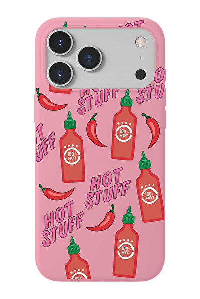 shoptocase iPhone 17 Pro Max/18 Pro Max Uyumlu Hot Stuff Desenli İçi Süet Lan...