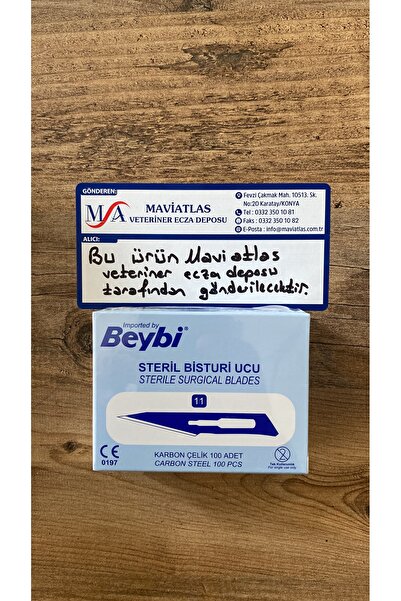 Beybi OPERASYON KESİM UCU NO: 11 (steril) (100 ADET) PASLANMAZ ÇELİK