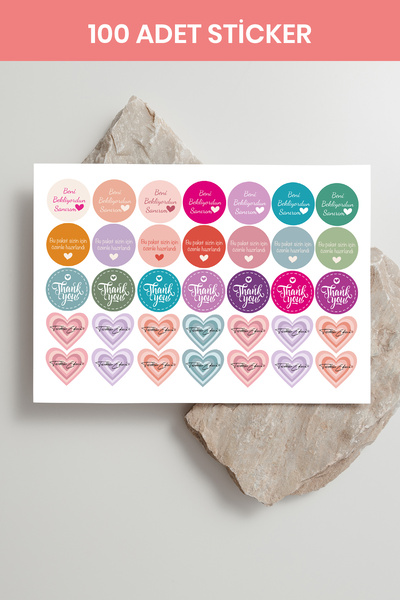 Paytak Moda 100Pcs Thank You Stickers Packaging Shipping Sticker Pyt0Kstk138