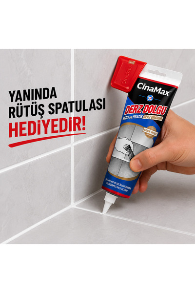CinaMax Derz Dolgusu 400 gr Fayans Derz Onarım ve Yenileme Dolgusu Suya Dayan...