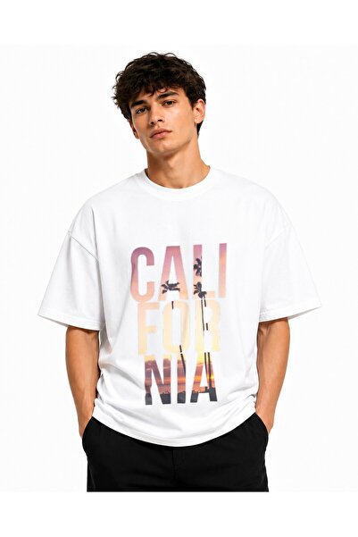 Inscriptie Ουνισέξ Βαμβακερό T-Shirt Υψηλής Ποιότητας  "Καλιφόρνια "