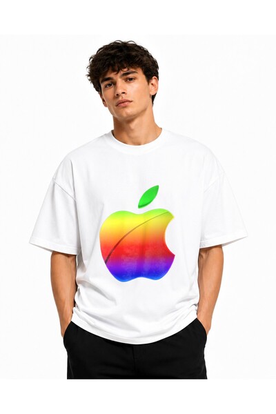 Inscriptie Tricou Unisex Bumbac Premium Casual " Apple icon "