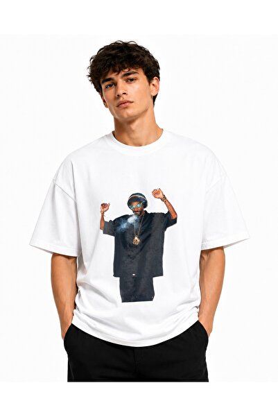 Inscriptie Tricou Unisex Bumbac Premium Casual " Snoop Dogg pe scena "