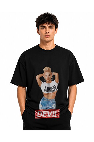 Inscriptie Unisex Premium Cotton Casual T-Shirt "Devil"