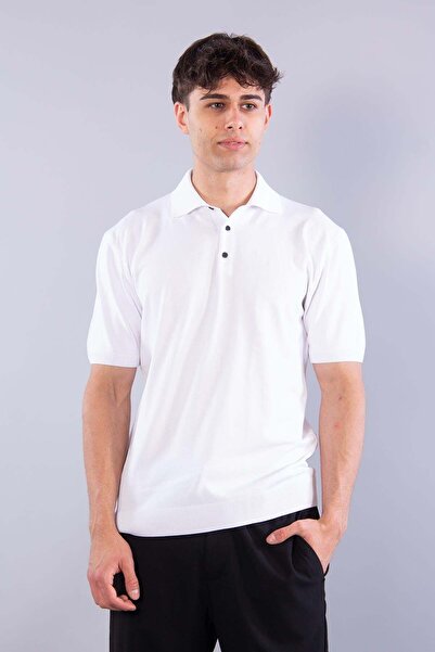Mckanzie 10046 polo collar buttoned short sleeve t-shirt