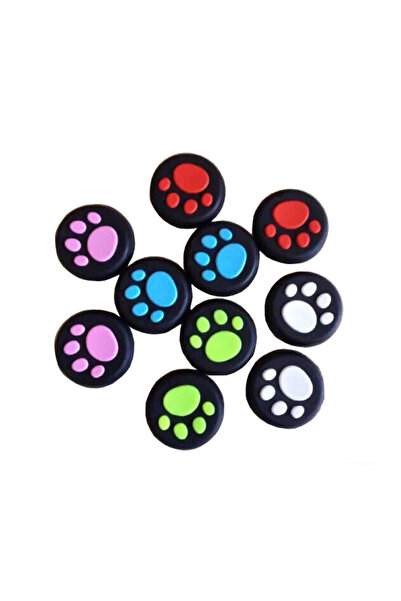 Choice 10pcs Cat Paw Silicone Caps Thumbstick Grips Joystick Cover Protect Th...