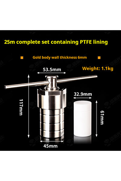 choice2 25ml 25-100ml Lined Hydrothermal Synthesis Autoclave Reactor 3Mpa 304...