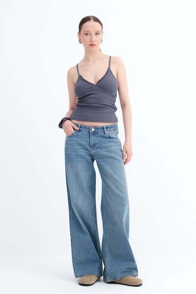 Addax Wide Leg Jean Pants Pn10030