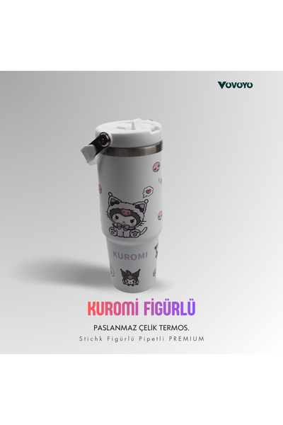 vovoyo Kuromi Figürlü Premium Paslanmaz Çelik Termos