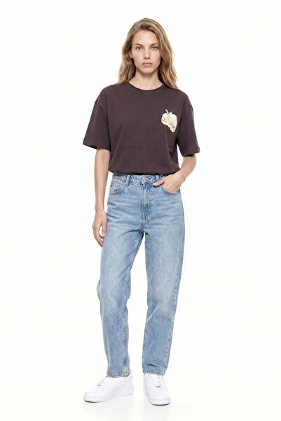 HAKKE Women's oversize basic printed t-shirt
