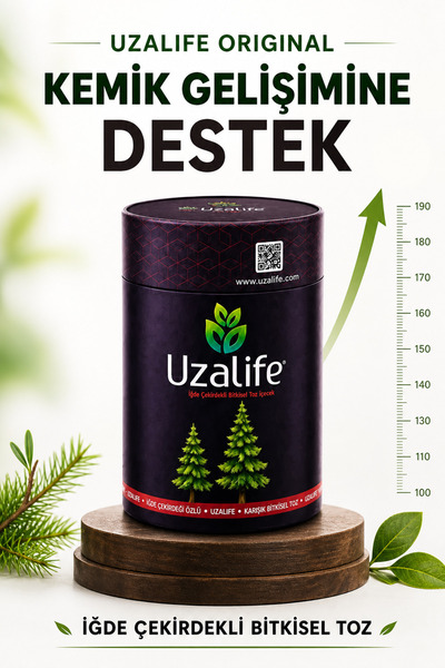 UzaLife Kemik Gelişimine Destek İğde Çekirdekli Bitkisel Toz İçecek - Yetişki...