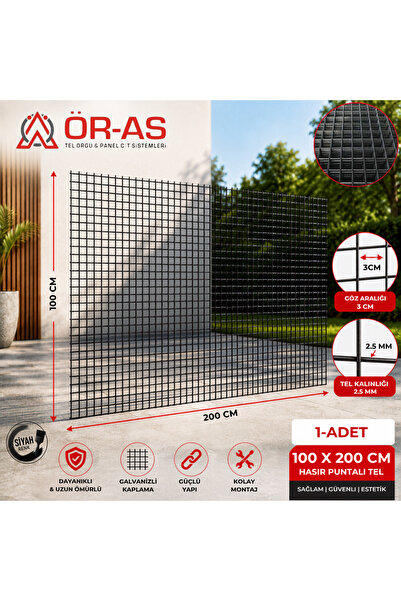 ÖR-AS TEL ÖRGÜ & PANEL ÇİT SİSTEMLERİ Hasır Tel-( 3 x 3 Göz Aralıklı - 2,5mm ...