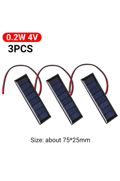 Choice1 ALLOYSEED 3Pcs 0.2W 4V 5W 5V/12V 1W 3V Mini Solar Panel Polysilicon S...