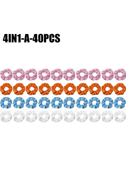 Choice11 4IN1-A-40PCS 1-40Pcs LED Luminous Scrunchies Glowing Hairband Girl L...