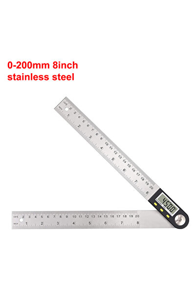 Choice1 200mm 200mm 300mm Stainless Steel Digital Protractor Angle Ruler Elec...