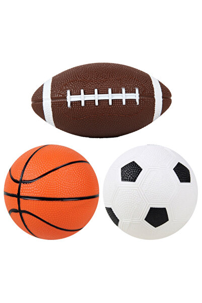 Choice10 All 3 Mini Balls 1/2/3PCS Mini Inflation Ball PVC Football Basketbal...