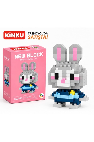 KİNKU Kutulu Block-Puzzle-Yapboz-3D Zeka geliştiren-Mini Sevimli Figürler Min...