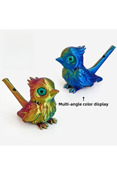 Choice3 blue-yellow 3D Printed Bird Whistle Toy for Kids Water Activated Bird...