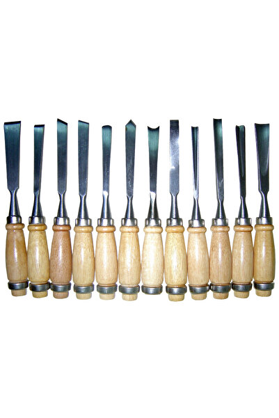 Evotools Daltă pentru sculptură în lemn, 12 bucăți
