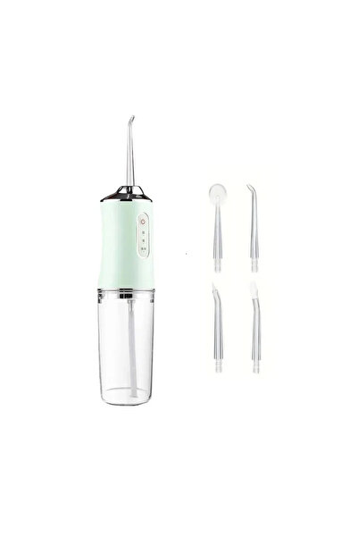Choice1 Green Portable Smart Electric Oral Irrigator Water Flosser 4 Jets 3 M...