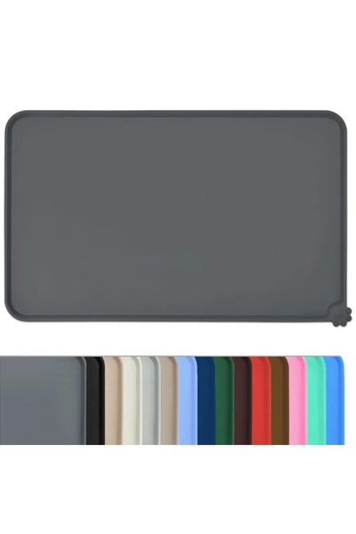 Choice Grey Cat Dog Food Mat For Pet Feeding Bowl Floors Waterproof Non Slip,...
