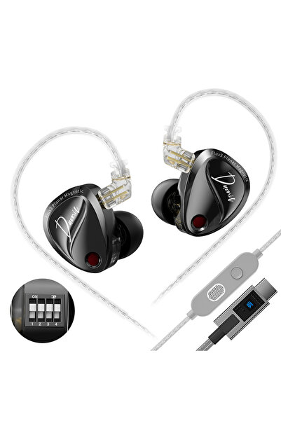 Choice BassTuning EQTypeC KZ Duonic HIFI IEMs Triple-Magnetic Planar Driver 4...