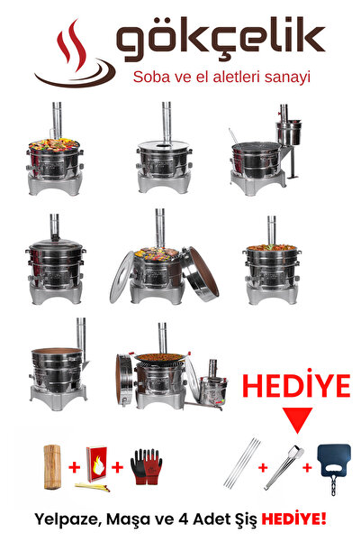 Gökçelik Semaverli Güveç Mangal 20 Parça Toprak Tandır Et Kavurma Tavası/gözl...