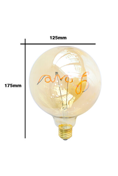 Choice G125 Love Vintage LED Edison Light Bulb E27 220V G125 LOVE Filament Re...