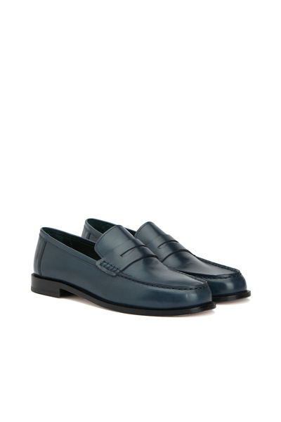 George Hogg Lacivert Kadın Deri Loafer