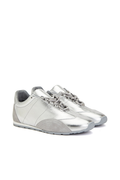 Dıvarese Silver Parlak Kadın Deri Sneaker