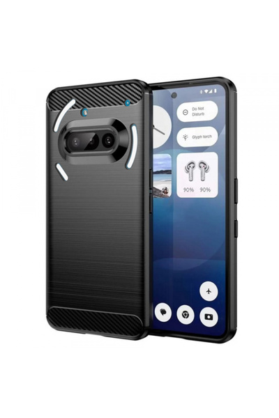 NOTHING Husa pentru Phone (3a), Techsuit, Carbon, Neagra