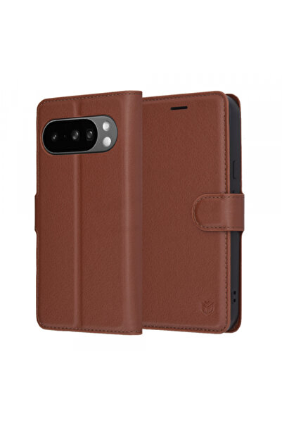 Google Husa pentru Pixel 10 Pro XL, Techsuit, Leather Folio, Maro
