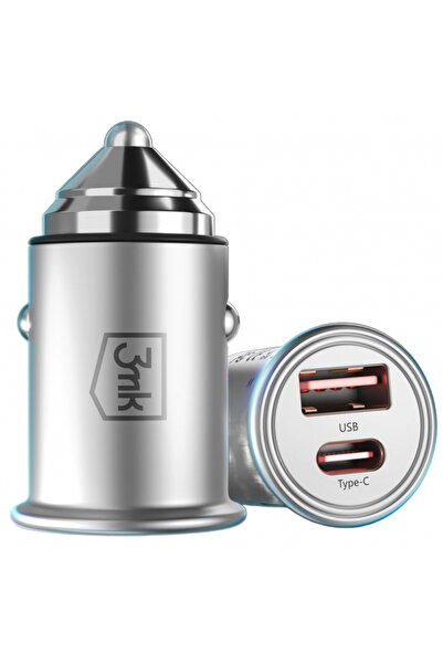Universal Incarcator Auto 3MK HyperCharger, 30W, 5A, 1 x USB-A - 1 x USB-C, A...