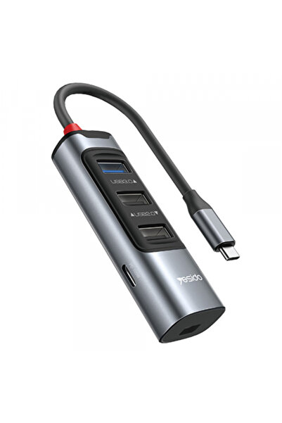 Yesido Hub USB-C HB24, 5 în 1, Gri